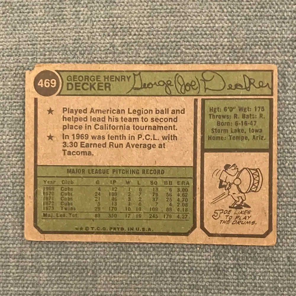1974 Topps Minnesota Twins Baseball Card Trading Card